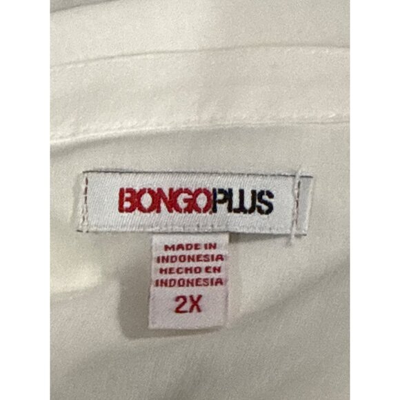 Bongo Plus NEW WITH TAGS Womens 2X Boho Button-Front Blouse Lace Bell Sleeves - Picture 6 of 9